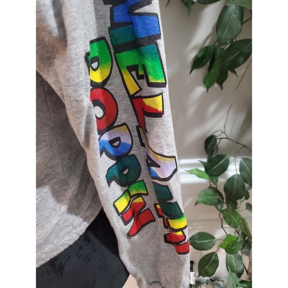 Onfire Womens Gray 100% Cotton Hooded Drawstring Long Sleeve Top Blouse Medium - Picture 11 of 14